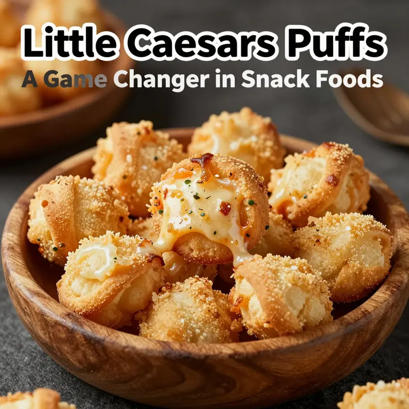 An alluring presentation of Little Caesars Pizza Puffs in a rustic bowl, showcasing their crispy and fresh appearance.
