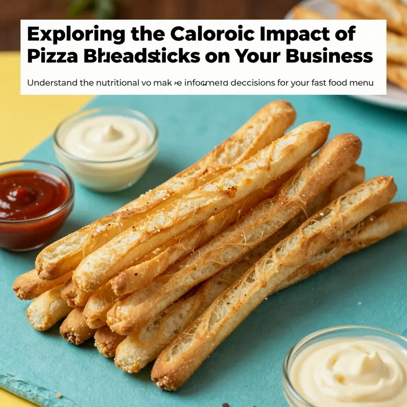 Pizza Hut breadsticks displayed attractively with dipping sauces on a colorful table.