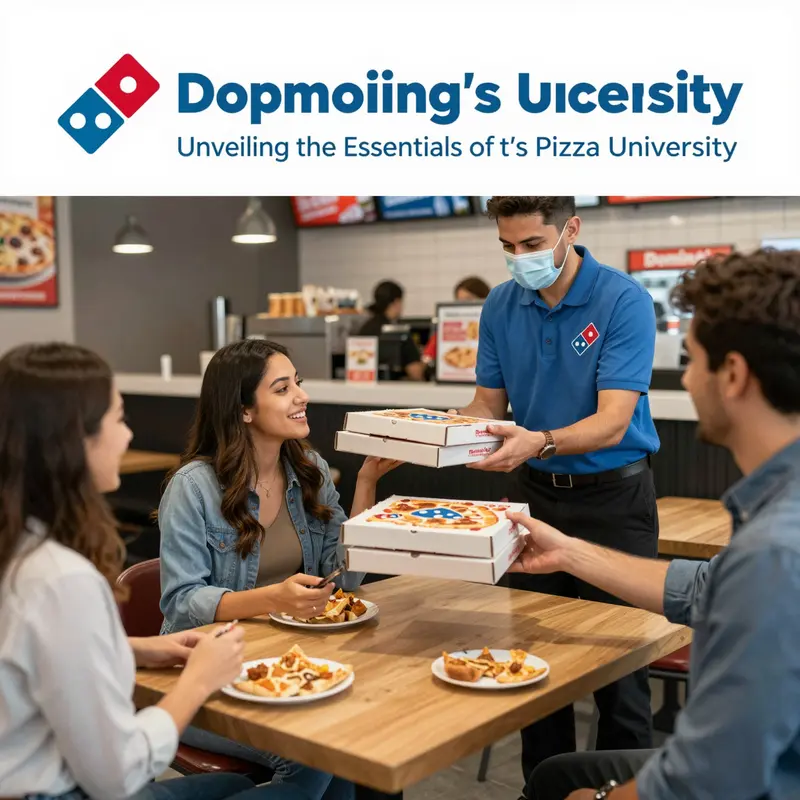 Employees participating in a training session at Domino’s Pizza University, enhancing their skills and knowledge.