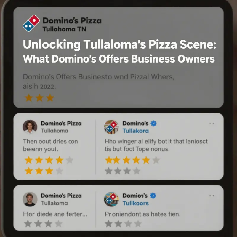 Domino’s Pizza store front in Tullahoma, TN, illustrating its importance to the local community.