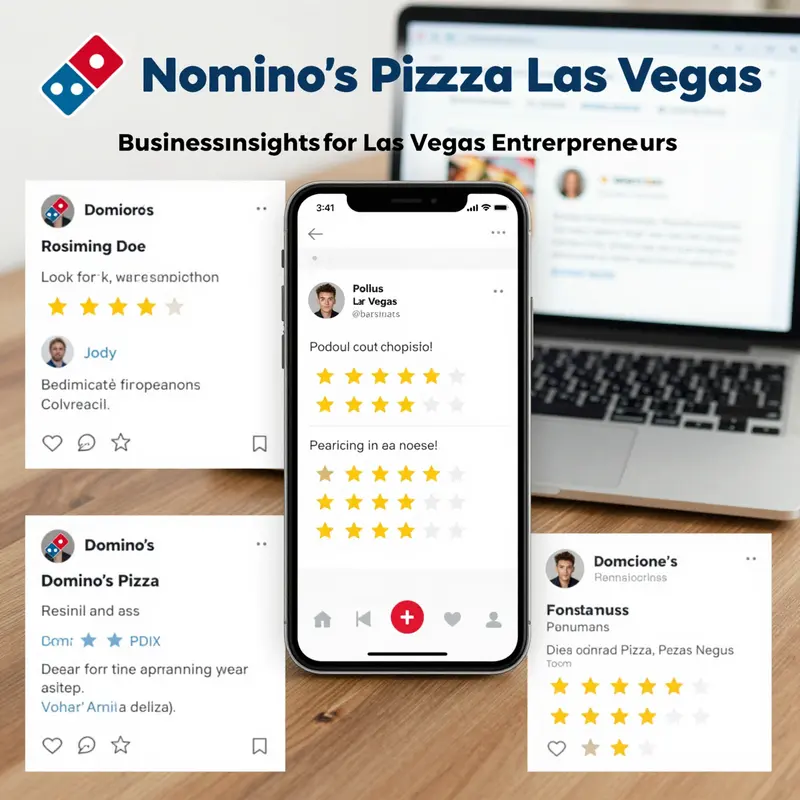 The welcoming storefront of Domino’s Pizza in Las Vegas, highlighting its central location and accessibility.