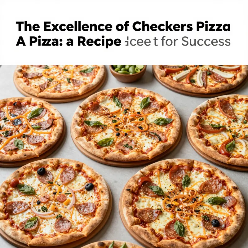 A variety of customized pizzas showcasing Checkers Pizza’s extensive offerings.