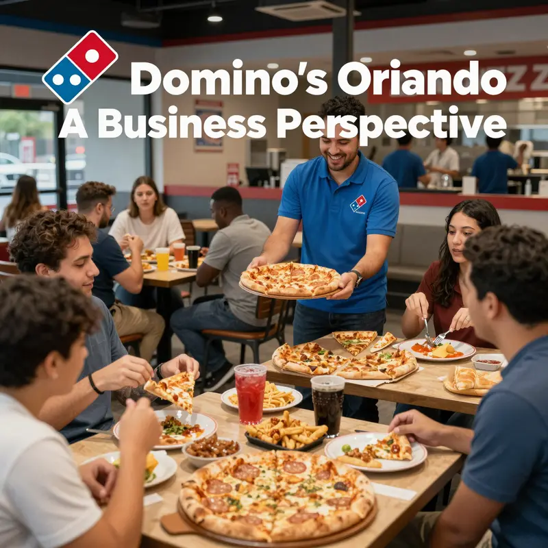 A map showcasing the key Domino’s Pizza locations in Orlando.