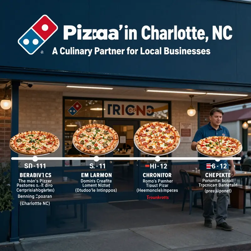 Map of Domino’s Pizza locations in Charlotte, NC, highlighting accessibility for residents and businesses.