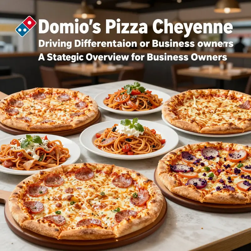 Domino’s Pizza Cheyenne strategically positioned on E. Pershing Blvd, illustrating its ease of access and prominence for local customers.