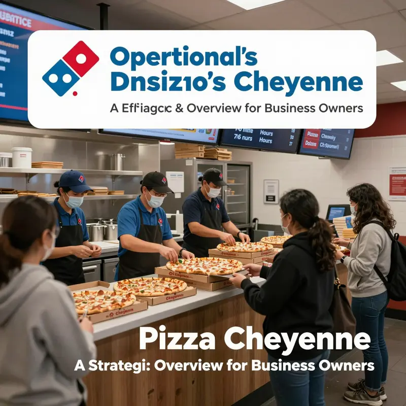 Domino’s Pizza Cheyenne strategically positioned on E. Pershing Blvd, illustrating its ease of access and prominence for local customers.