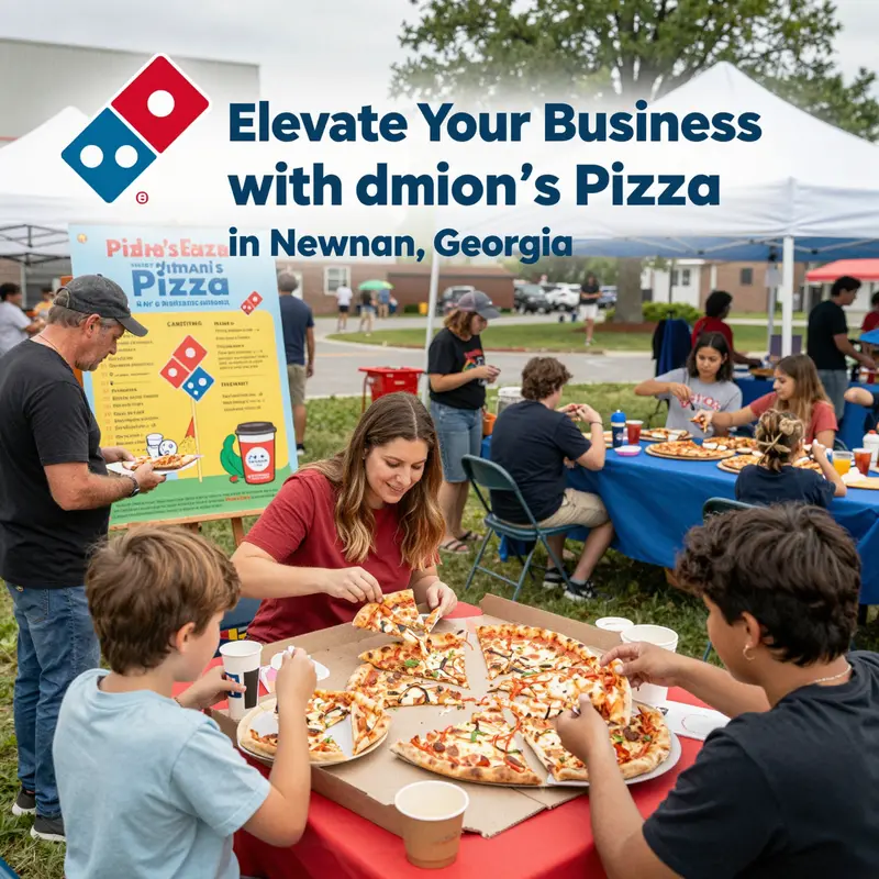 Map of Domino’s Pizza locations in Newnan, Georgia, highlighting easy access for customers.