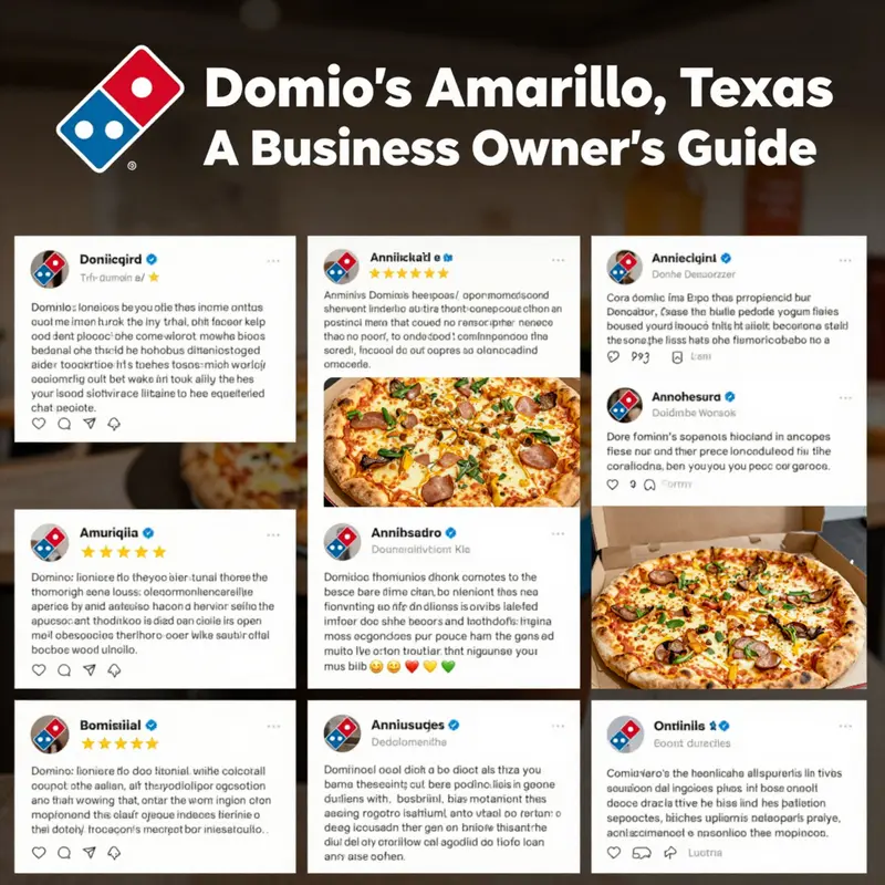 Map of Domino’s Pizza locations in Amarillo, Texas, highlighting accessibility for customers.