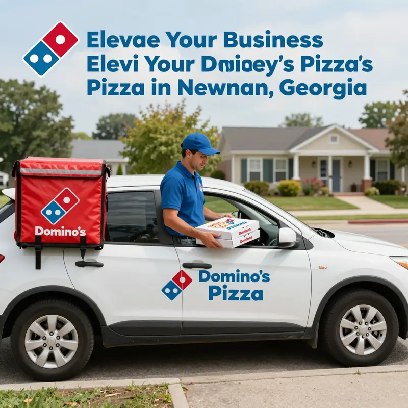 Map of Domino’s Pizza locations in Newnan, Georgia, highlighting easy access for customers.