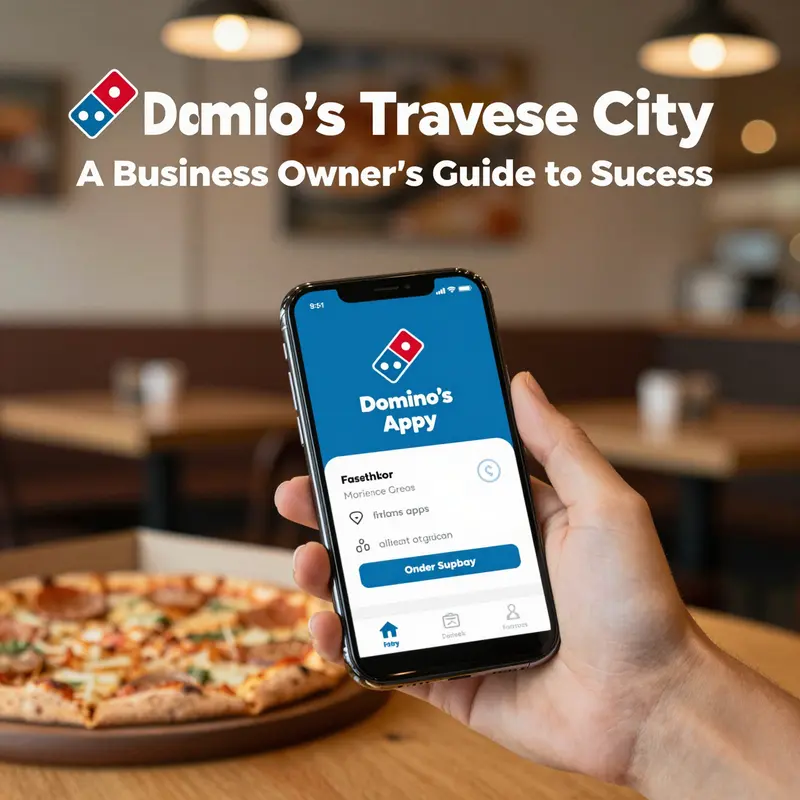 Map showing the various Domino’s locations in Traverse City.