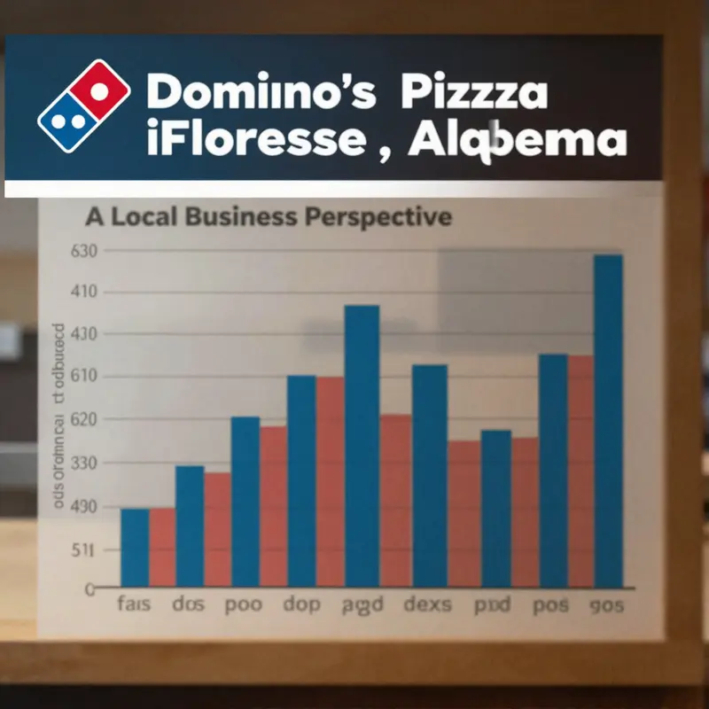 The Domino’s Pizza location in Florence, Alabama, highlighting its accessibility and operational hours.