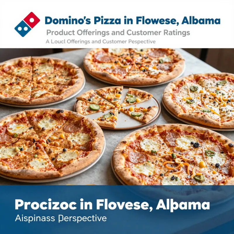 The Domino’s Pizza location in Florence, Alabama, highlighting its accessibility and operational hours.