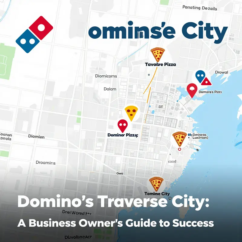 Map showing the various Domino’s locations in Traverse City.