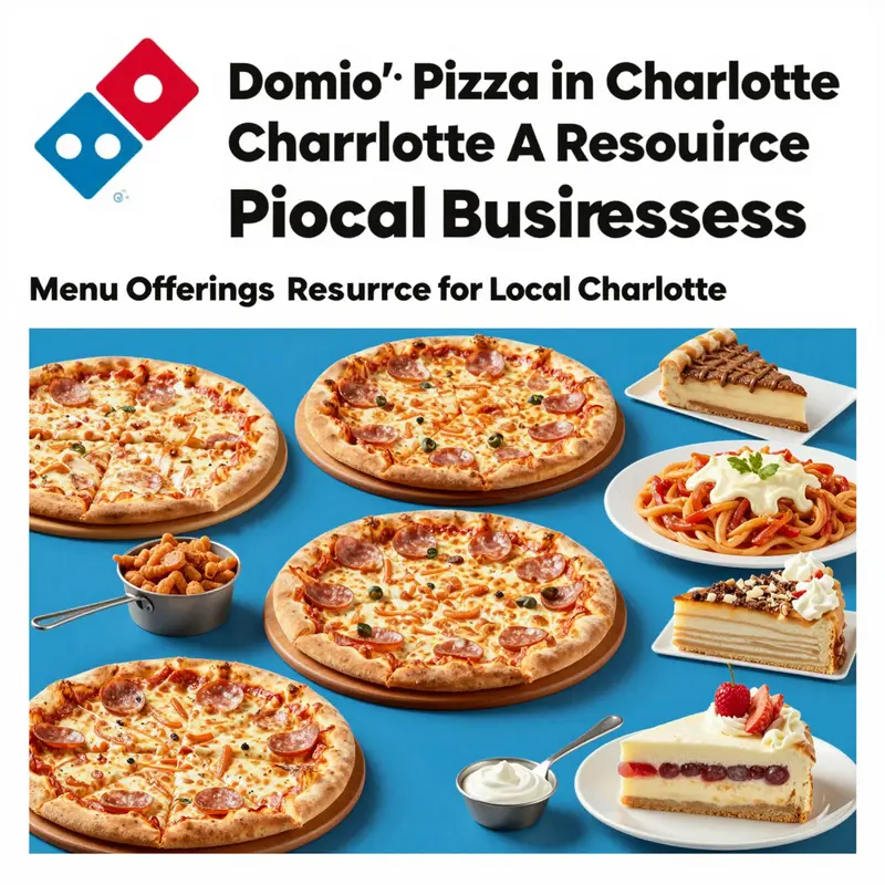A snapshot of the diverse menu offerings at Domino’s Pizza Charlotte, appealing to a variety of tastes.