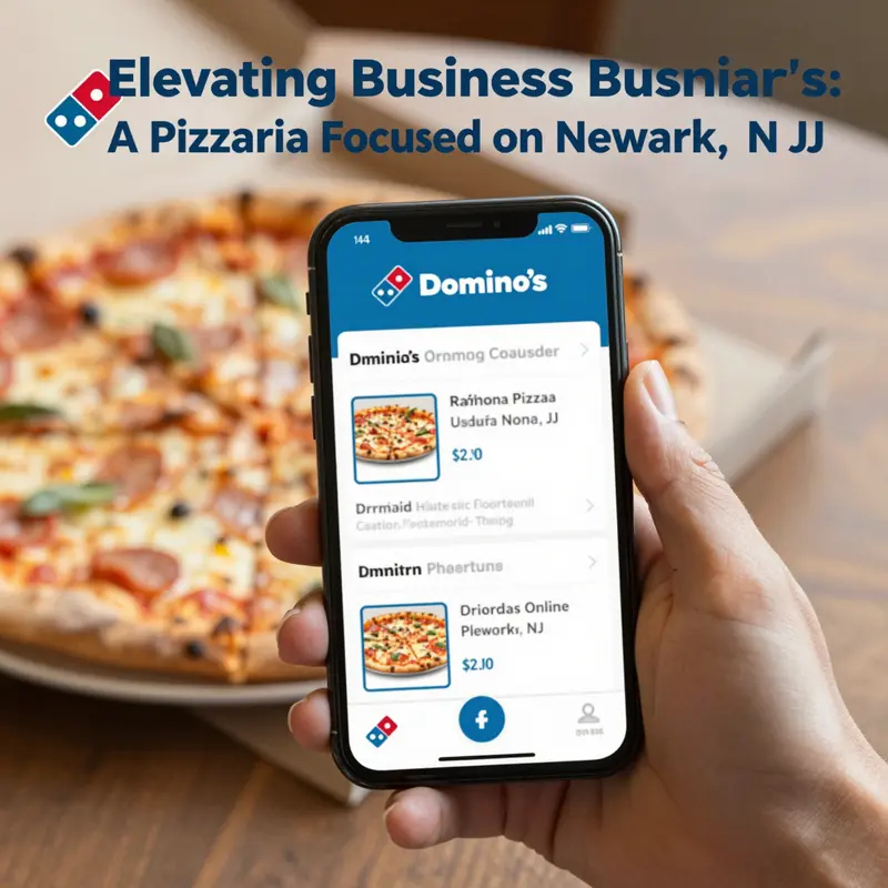 Map showcasing Domino’s Pizza locations in Newark, NJ.