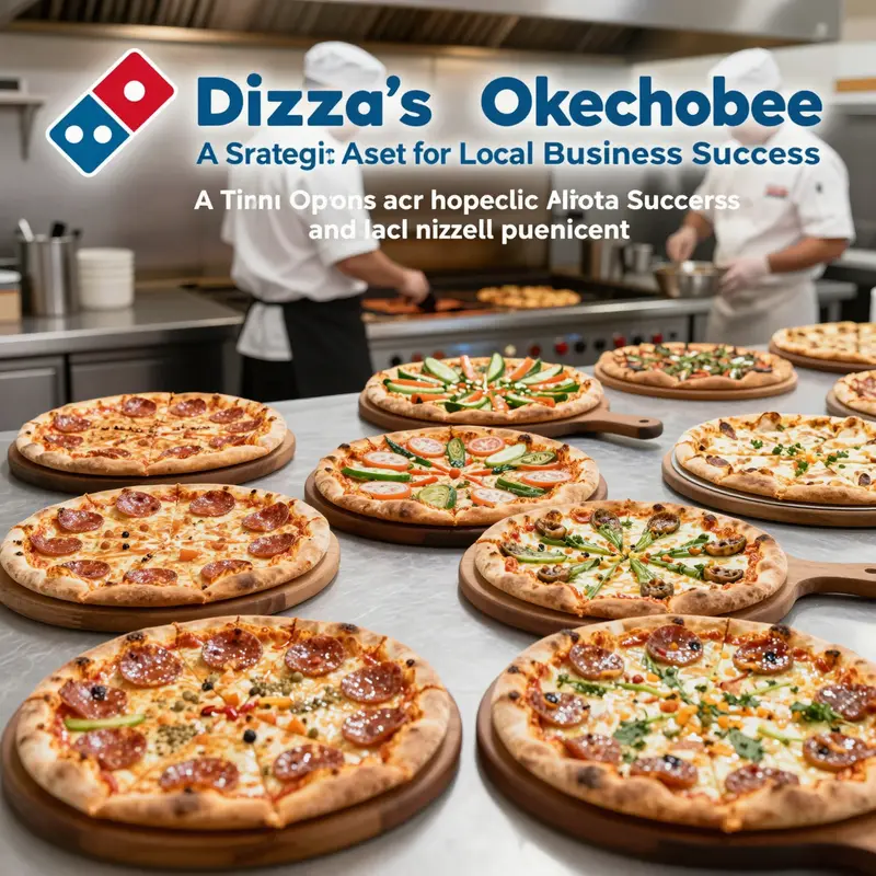 Domino’s Pizza Okeechobee storefront highlighting its accessible location and contact details.