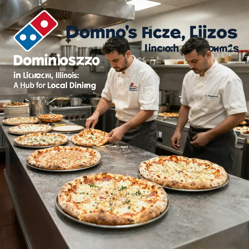 A lively moment at Domino’s Pizza in Lincoln, showcasing both customers and staff in action.