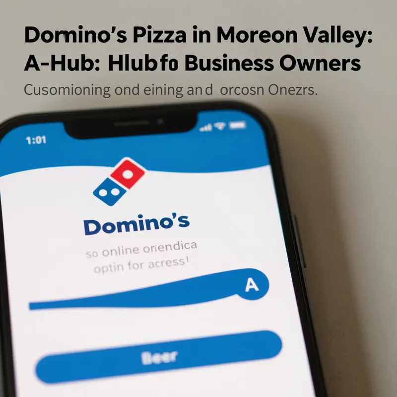 Domino’s Pizza storefront in Moreno Valley, a popular choice among locals for pizza delivery and dine-in options.