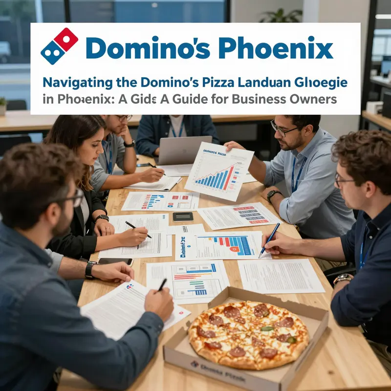 The bustling exterior of Domino’s Pizza in Phoenix, highlighting community access.
