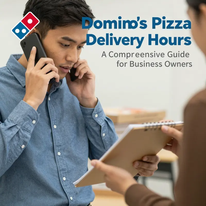 Domino’s Pizza store bustling with activity, showcasing its regular delivery hours.