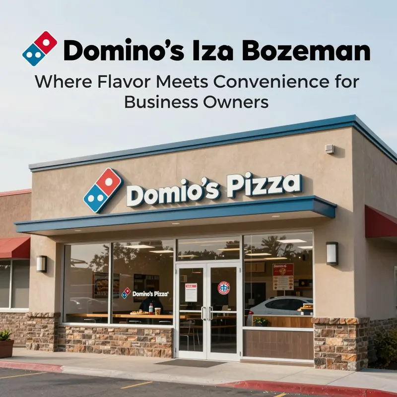 The storefront of Domino's Pizza in Bozeman, depicting its inviting atmosphere and clear branding.
