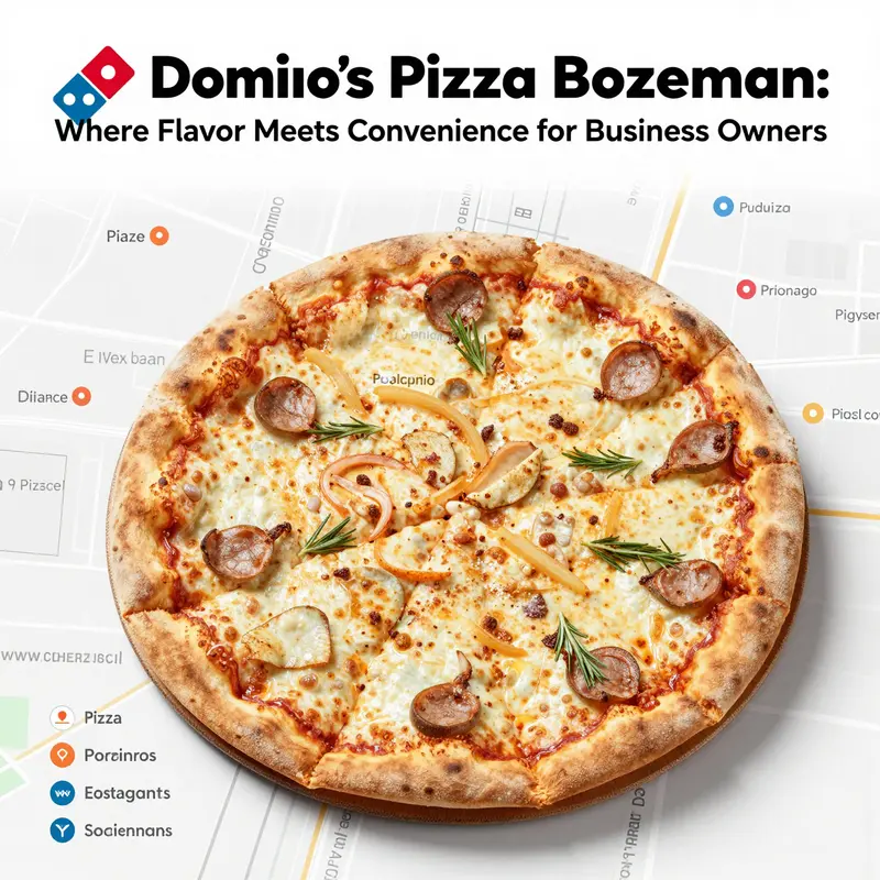 Map highlighting the locations of Domino’s Pizza in Bozeman along with its ranking among local restaurants.