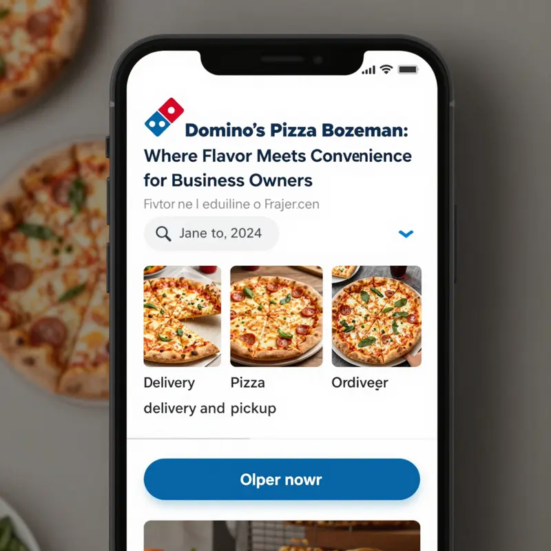 Map highlighting the locations of Domino’s Pizza in Bozeman along with its ranking among local restaurants.
