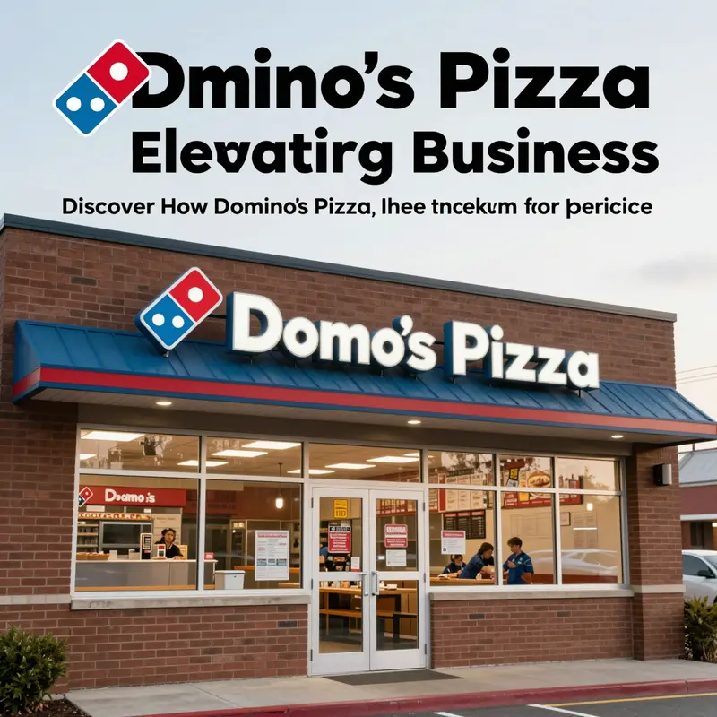 The exterior view of Domino's Pizza in Clarksburg, showcasing the store's welcoming sign and inviting atmosphere.