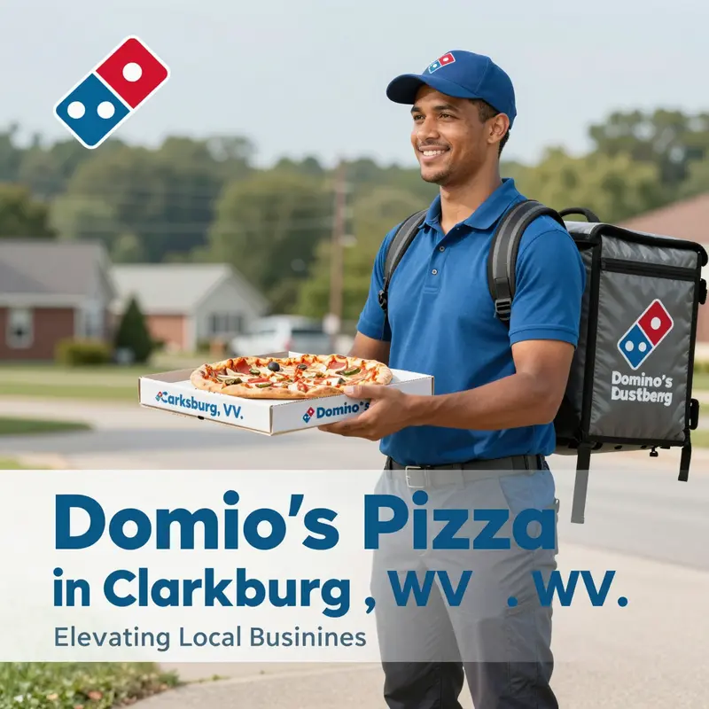 A visual representation of Domino’s Pizza operations in Clarksburg, capturing the vibrant activity in-store.