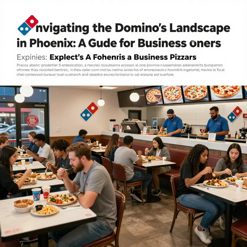 A lively interior of Domino's Pizza with customers dining comfortably.