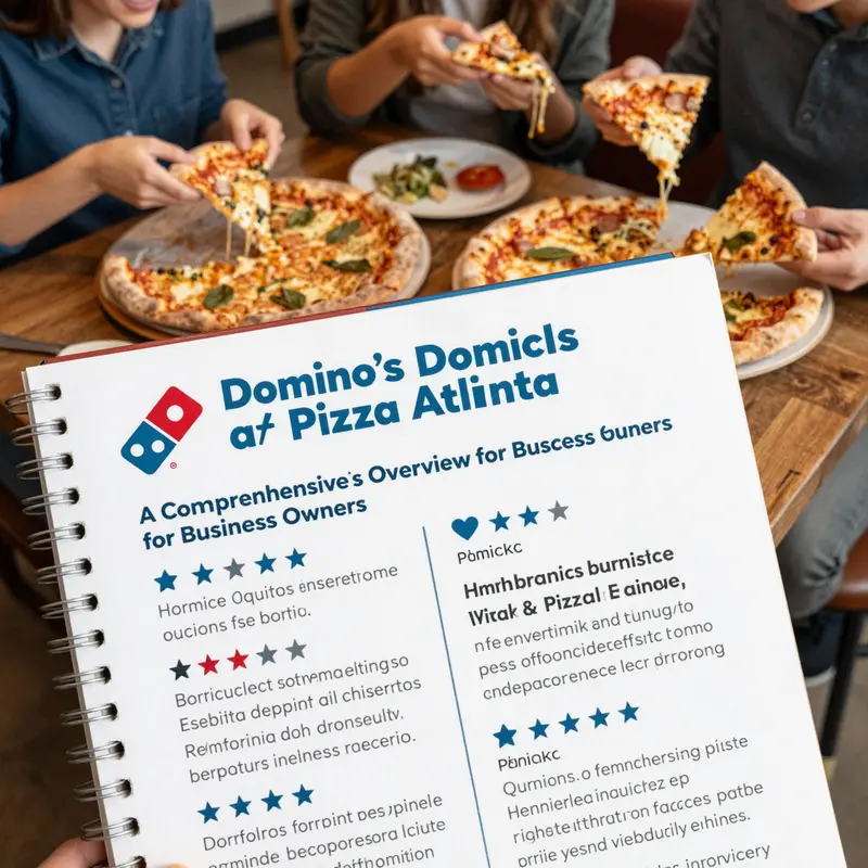 Map of Domino’s Pizza locations in Atlanta with customer rating markers.