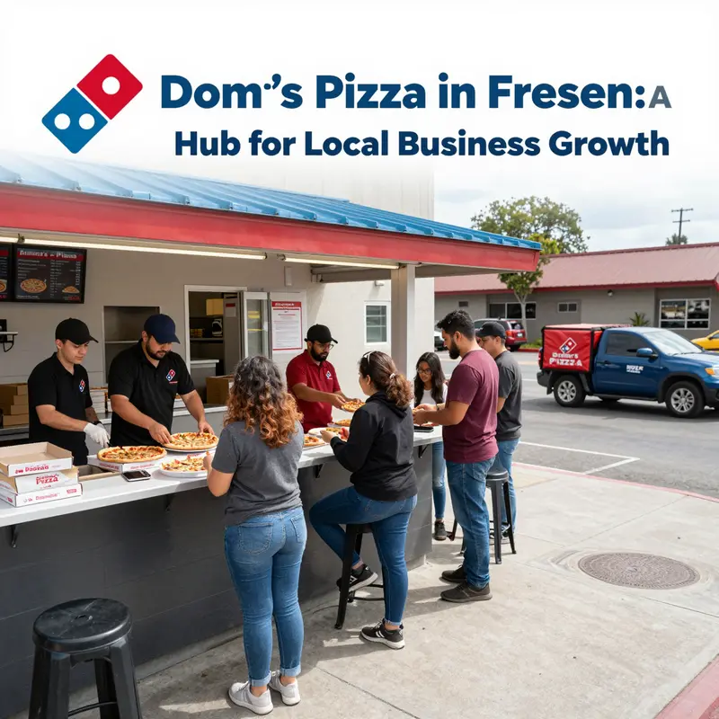 Customer engagement at a bustling Domino’s Pizza in Fresno.