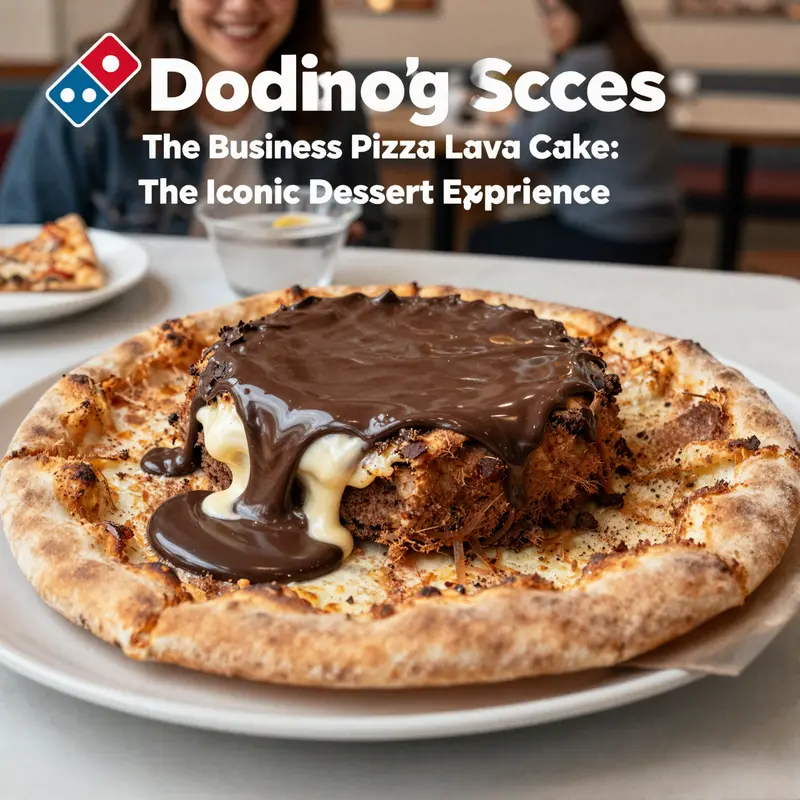 The irresistible visual appeal of Domino’s Pizza Lava Cake as it flows with molten chocolate.