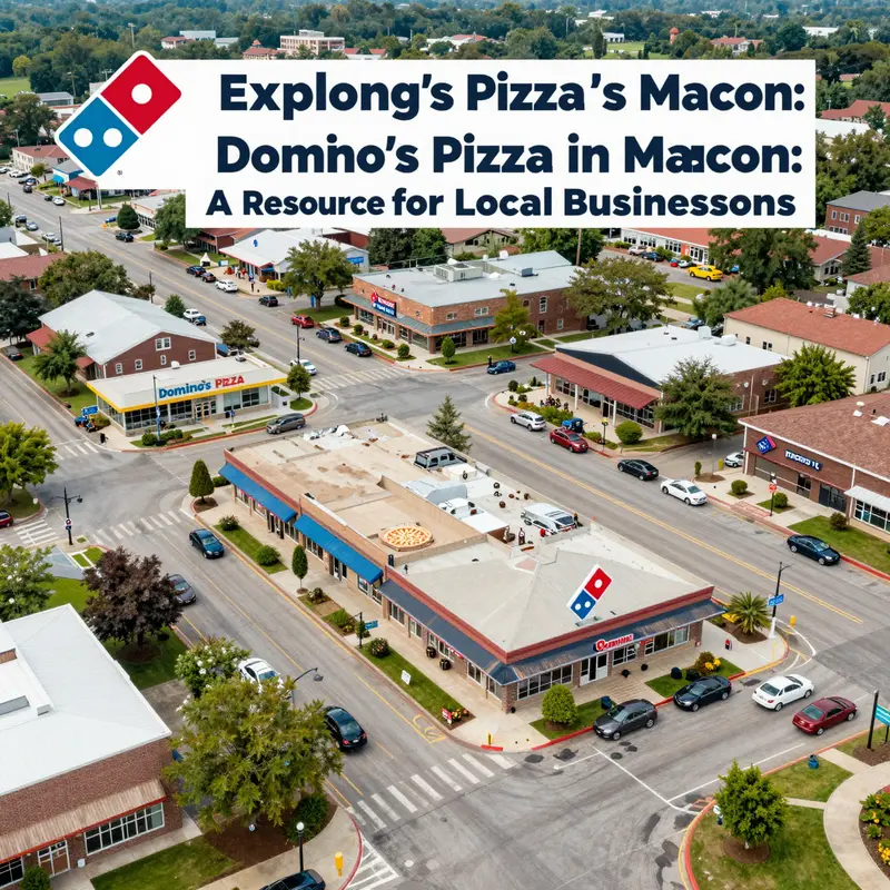 Aerial view of Domino’s Pizza locations in Macon, highlighting their importance in the local community.