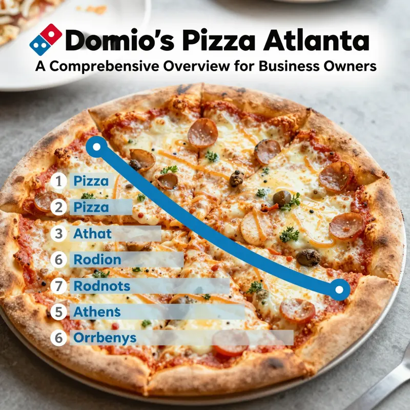 Map of Domino’s Pizza locations in Atlanta with customer rating markers.