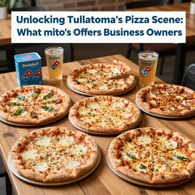 Domino’s Pizza store front in Tullahoma, TN, illustrating its importance to the local community.