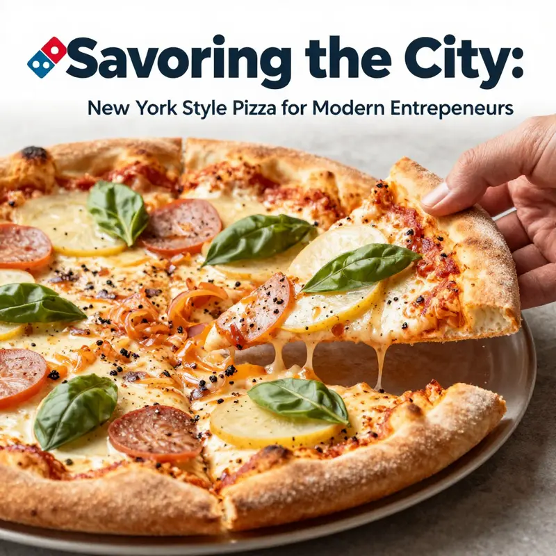 A variety of Domino’s New York Style pizzas with diverse toppings, appealing to different customer preferences.