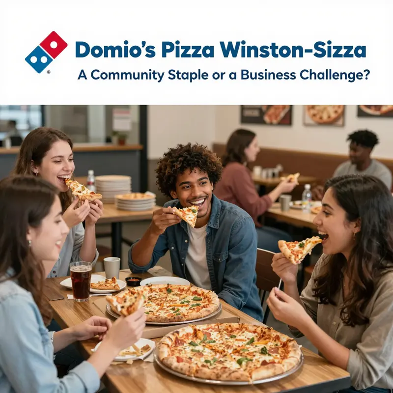 The inviting storefront of Domino’s Pizza Winston-Salem, highlighting its accessibility and vibrant service.