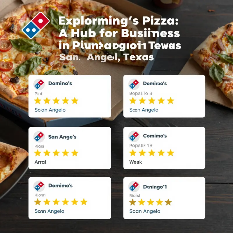 The two main Domino’s Pizza locations in San Angelo, highlighting their accessibility and neighborhood context.
