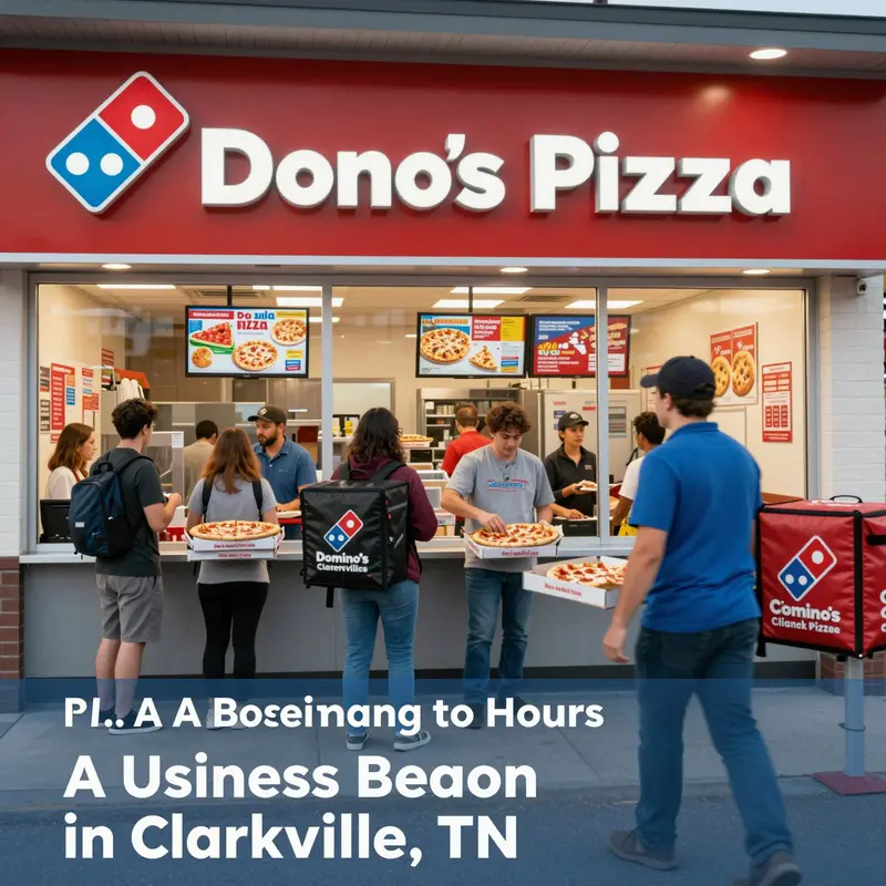 A map showcasing the various Domino’s Pizza locations throughout Clarksville, TN.