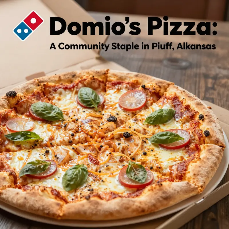 A close-up image of a delicious slice of pizza from Domino's Pizza, highlighting its appealing toppings.