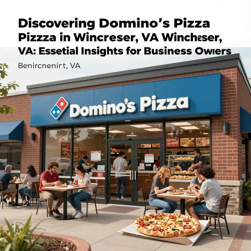 The welcoming facade of Domino’s Pizza in Winchester, VA, illustrating a popular dining destination.