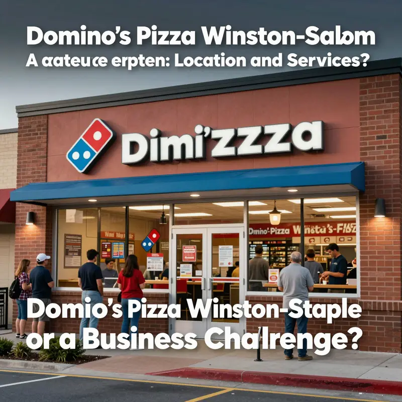The inviting storefront of Domino’s Pizza Winston-Salem, highlighting its accessibility and vibrant service.