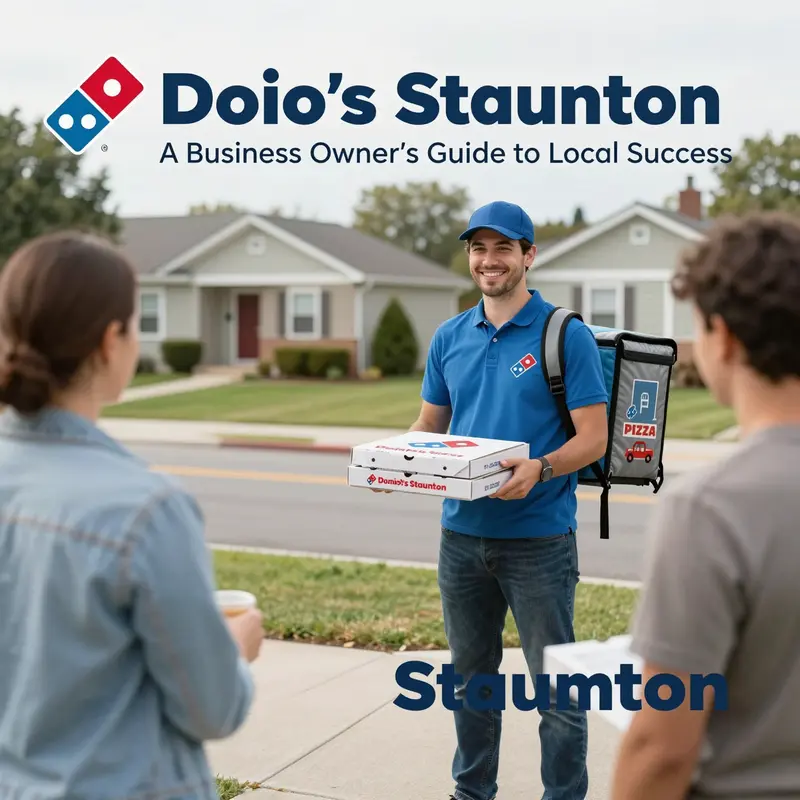 Map of Domino’s locations in Staunton with ratings.