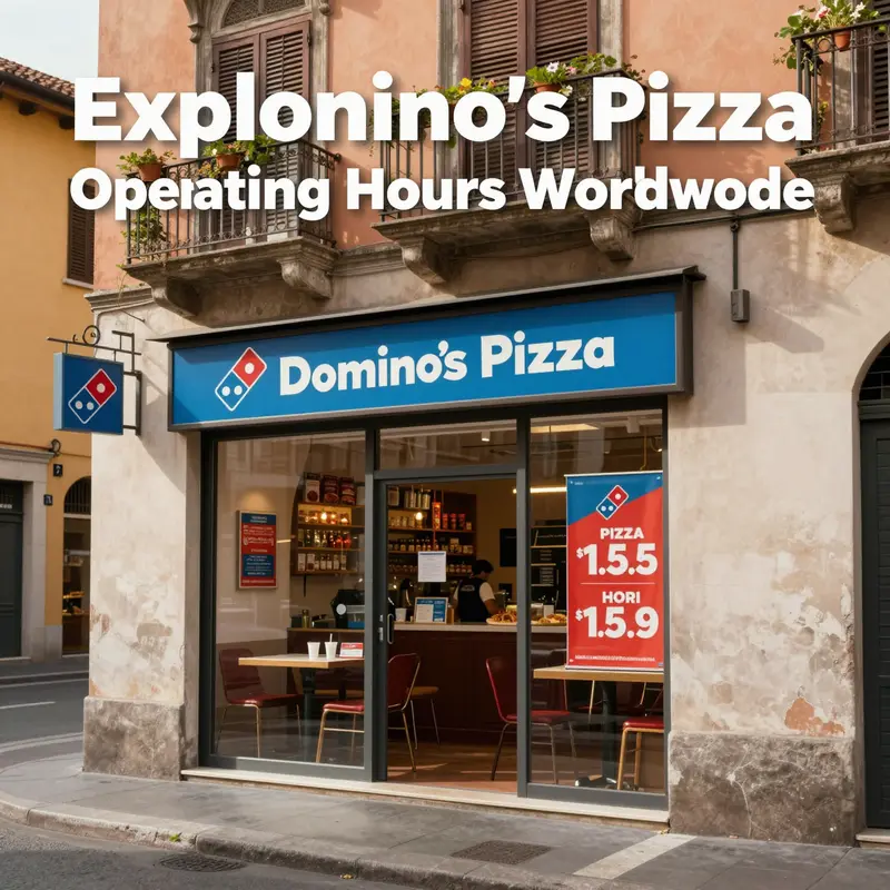 Overview of Domino’s Pizza operating hours across various locations in New Zealand.