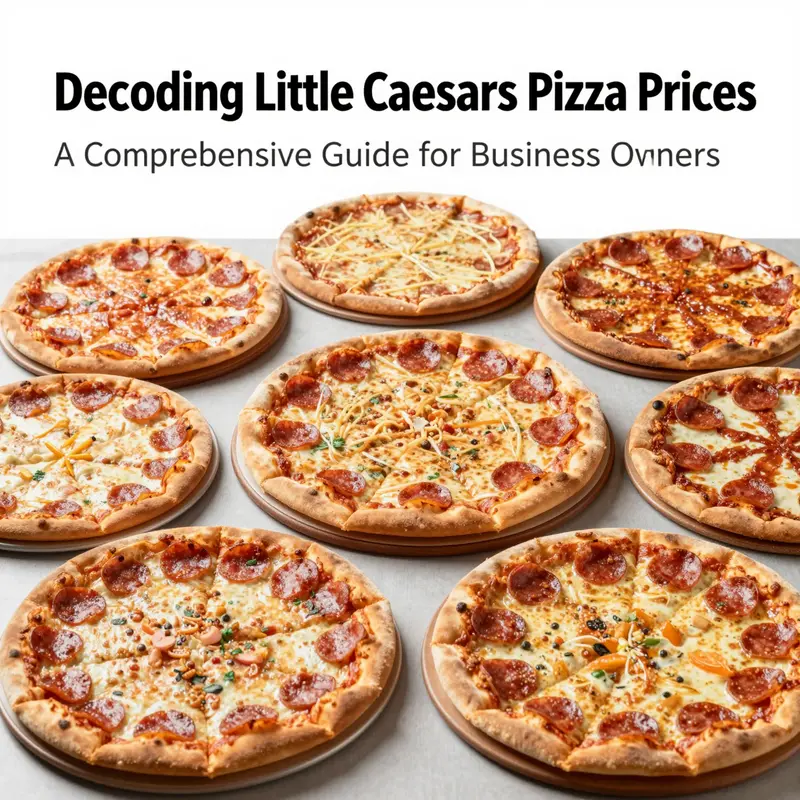 A colorful array of Little Caesars pizzas showcasing the variety in their menu.