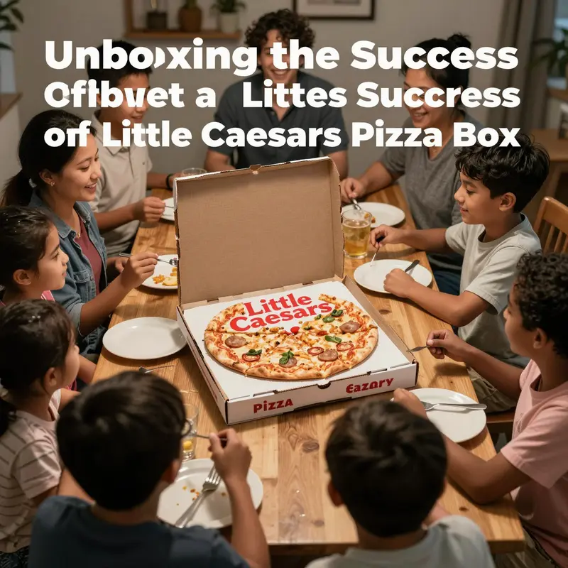 The enduring design of the Little Caesars pizza box, ensuring quality and freshness.