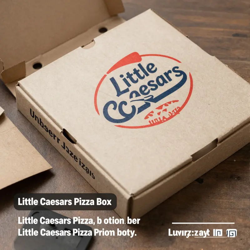 The enduring design of the Little Caesars pizza box, ensuring quality and freshness.