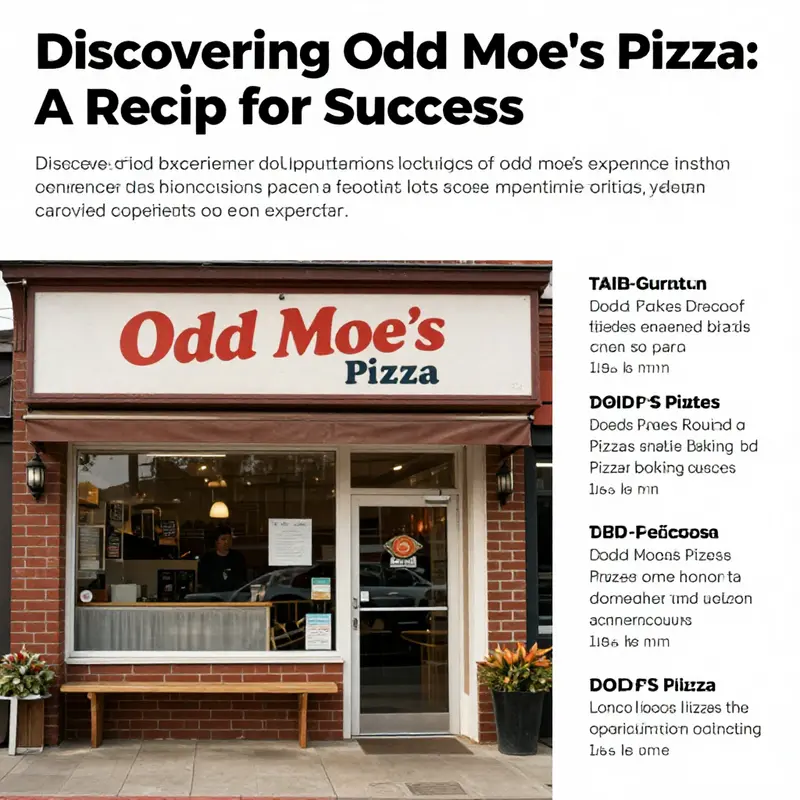 A photograph of the exterior of Odd Moe's Pizza in Salem, Oregon, highlighting its inviting entrance and signage.