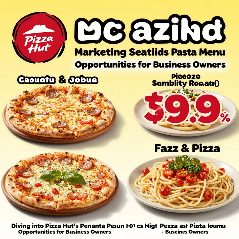 An enticing array of Pizza Hut’s pasta selections with the signature Oven-Baked Cheesy Alfredo Pasta in focus.